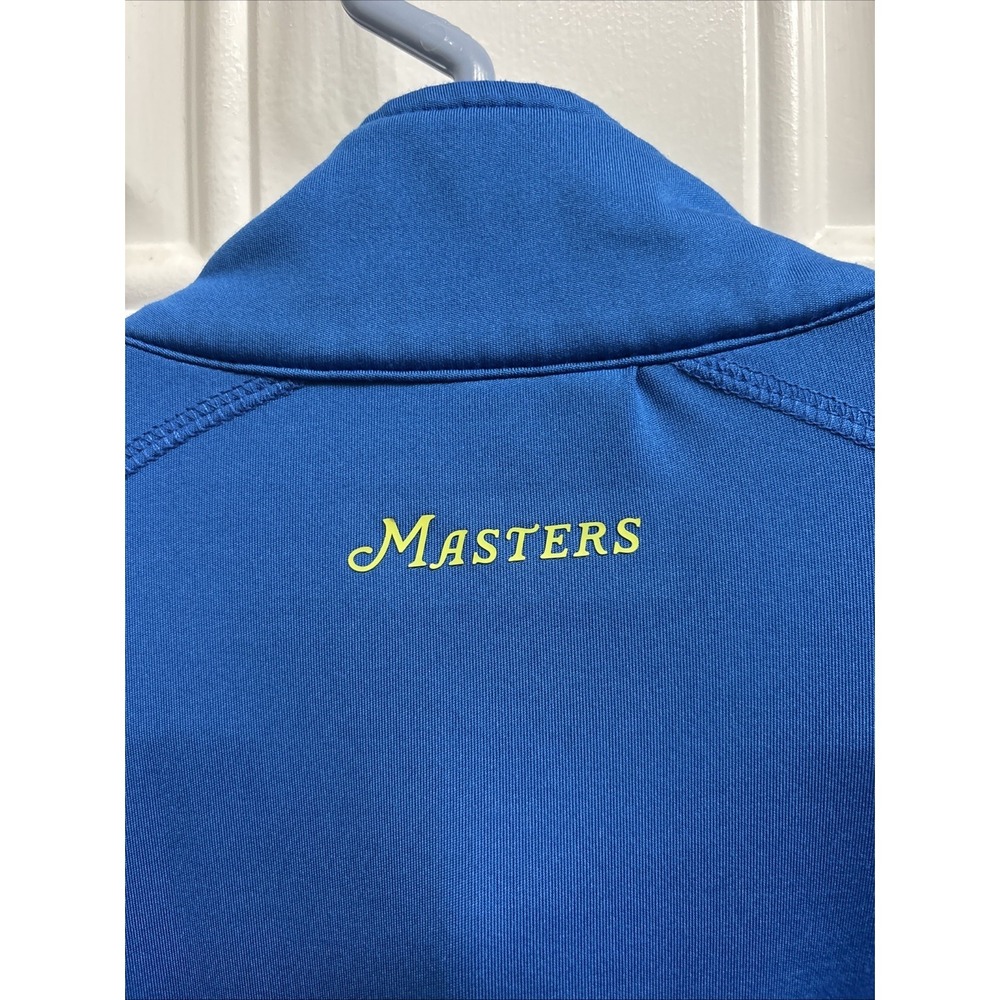 Masters Tech Augusta National 1/4 Zip Pullover Blue Golf Mens M - Picture 4 of 6